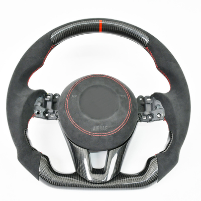 Ergonomic Racing Carbon Fiber Interior Carbon Fiber Customized Steering Wheel For Atenza Sport Cart