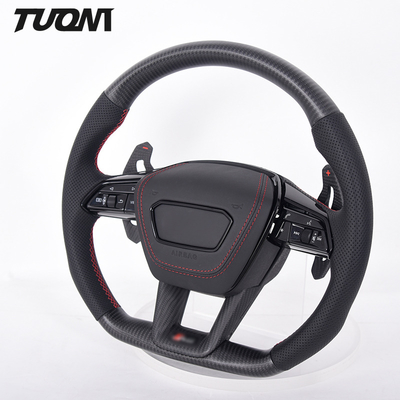 Comfortable Custom For Audi A4 A5 A6 A7 S5 S6 Rs5 Rs6 A8 RS3 RS4 Carbon Fiber Steering Wheel Leather