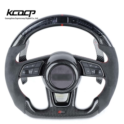 Durable Alcanta-Ra Carbon Fiber Steering Wheel Custom Fit For RS3 RS4 RS5 RS6 RS7 LED Steering Wheel
