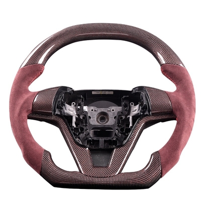 Red Carbon Fiber Carbon Fiber LED Steering Wheel Racing Car Wheel For Honda Crosstour