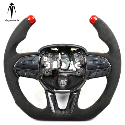Durable Personal Customize Alc-Antar Universal Modified Carbon Fiber Suede Car Steering Wheel For Dodge