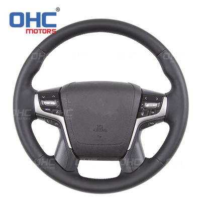 Leather trim the most famous leather steering wheel suitable for Toyota Land Cruiser